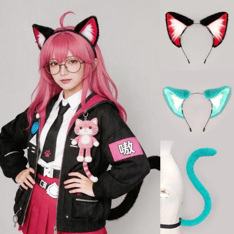 Cosplay Anime Expo - Handmade Nanaly Mint Cat Ears Headband