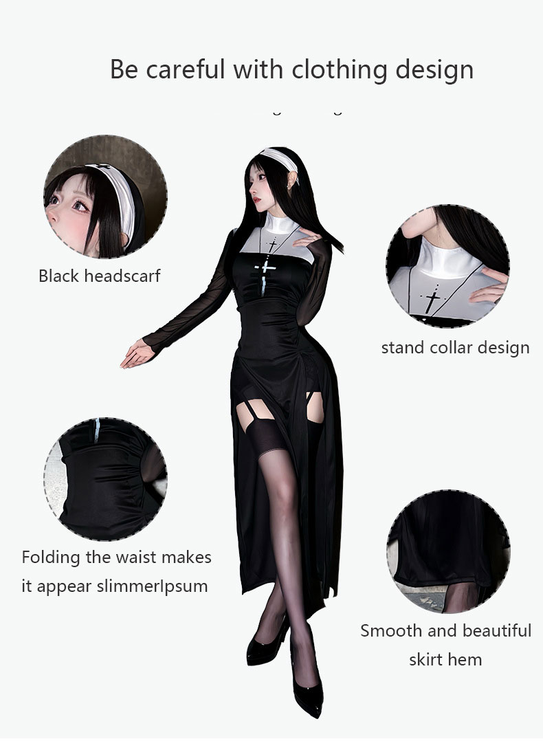 2026 Halloween adult costume c - đánh giá và giá Anime Cosplay Nun