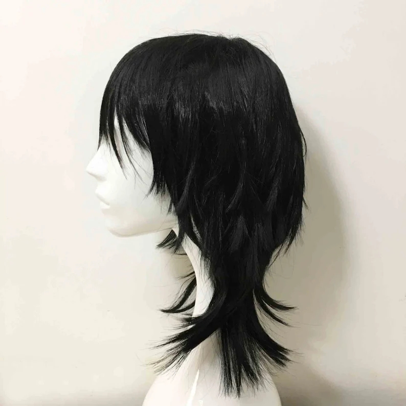 Emo Wig Unisex Black Mullet St - đánh giá và giá Sword Art Online Cape