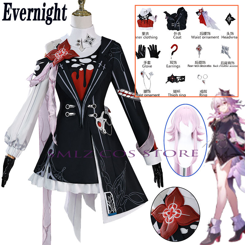 Newly Evernight Cosplay Honkai - đánh giá và giá Anime Cosplay Women